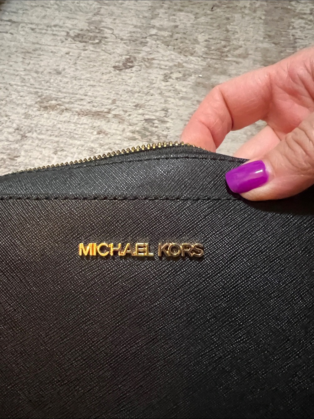 Michael Kors Black Crossbody with Gold Hardware - Picture 2 of 10